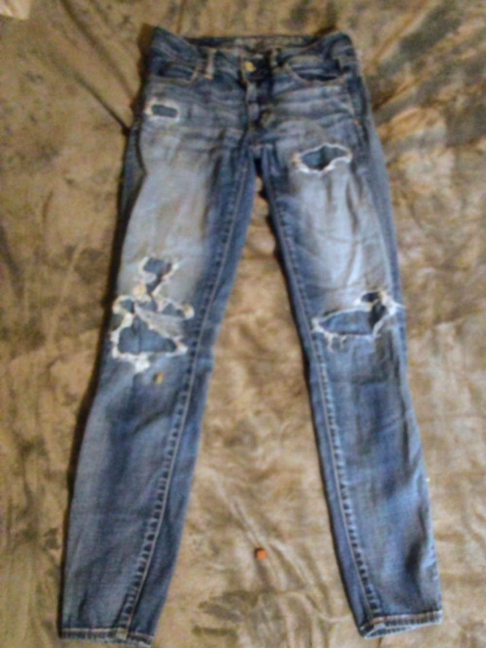 American Eagle Distressed Jeggings Size 0 Skinny Jeans